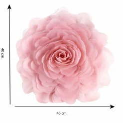 Poszewka FLORES róża 3D śr 40 cm puder