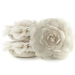 Poszewka FLORES róża 3D śr 40 cm krem