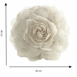 Poszewka FLORES róża 3D śr 40 cm krem