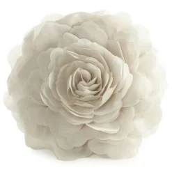 Poszewka FLORES róża 3D śr 40 cm krem