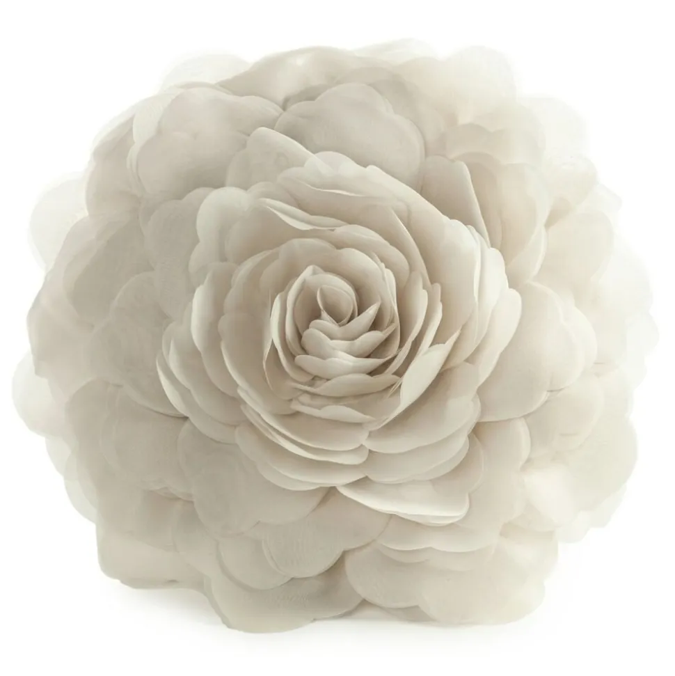 Poszewka FLORES róża 3D śr 40 cm krem