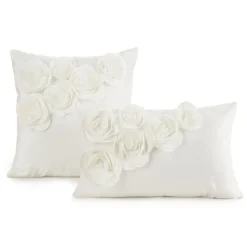 Poszewka FLORES róże 3D 30x50 krem