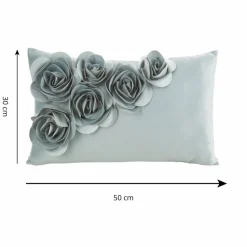 Poszewka FLORES róże 3D 30x50 mięta