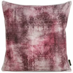 Poszewka LEN/19 45x45 bordo+krem