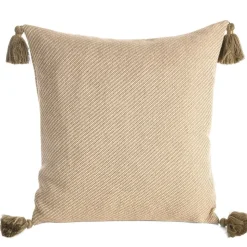 Poszewka POLY 02 beżowa 45x45 chwosty