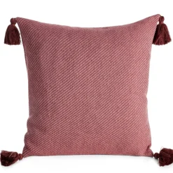 Poszewka POLY 04 różowa 45x45 chwosty