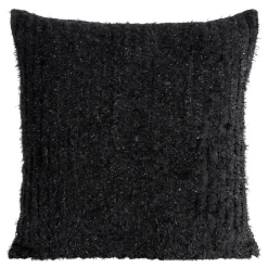 Poszewka SELMA 45x45 czarna frędzle