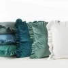 Poszewka VELVET 45x45 falbana ceglany