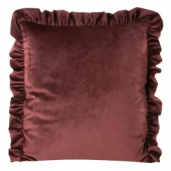 Poszewka VELVET 45x45 falbana czerwona