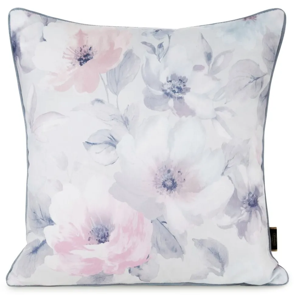 Poszewka VELVET/153 45x45 pastelowe kwiaty