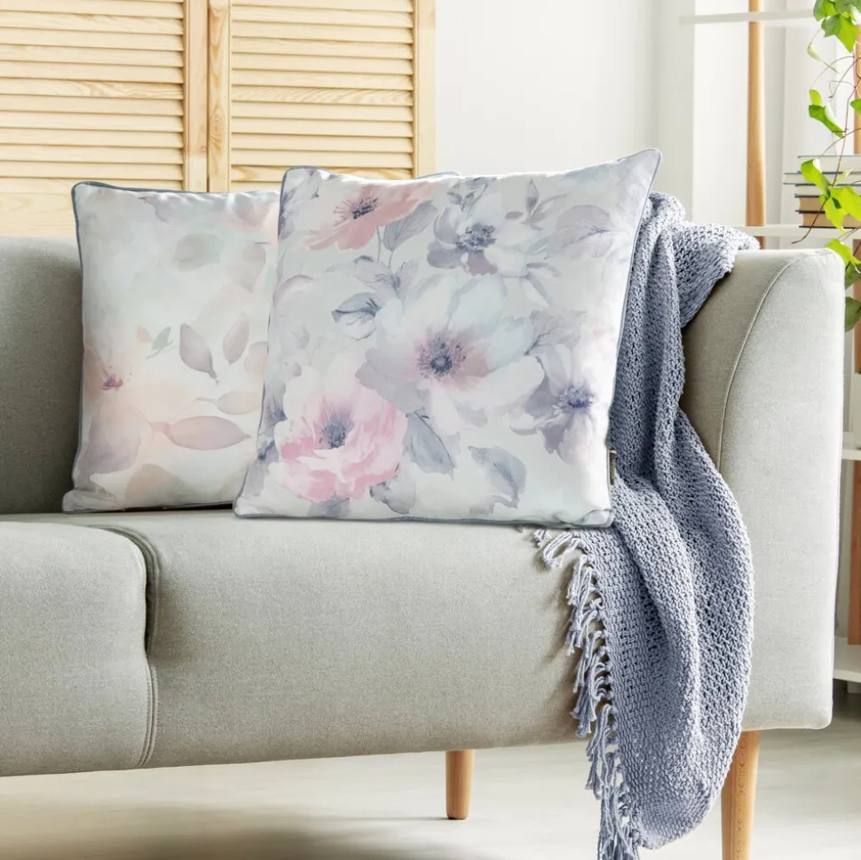 Poszewka VELVET/153 45x45 pastelowe kwiaty