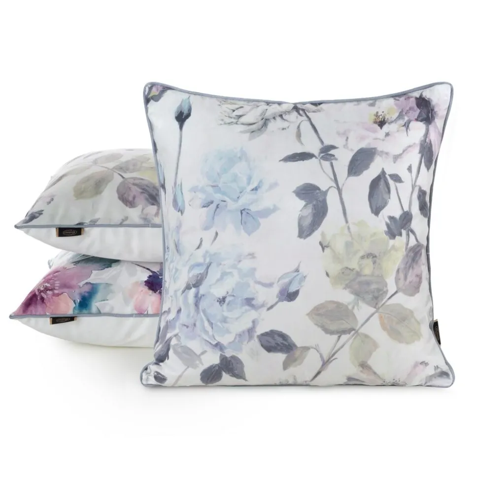 Poszewka VELVET/151 45x45 pastelowe kwiaty