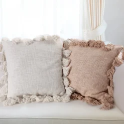 Poszewka ASTI 45x45 frędzle różowa * EUROFIRANY B.B. Choczyńscy Sp.J. Outlet