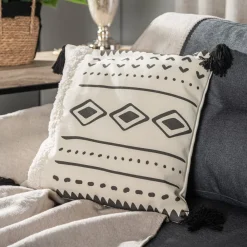 Poszewka BOHO 24 chwosty 45x45 kremowa * EUROFIRANY B.B. Choczyńscy Sp.J. New