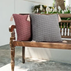 Poszewka BOHO 45cm x 45cm bordo frędzle * EUROFIRANY B.B. Choczyńscy Sp.J. Online