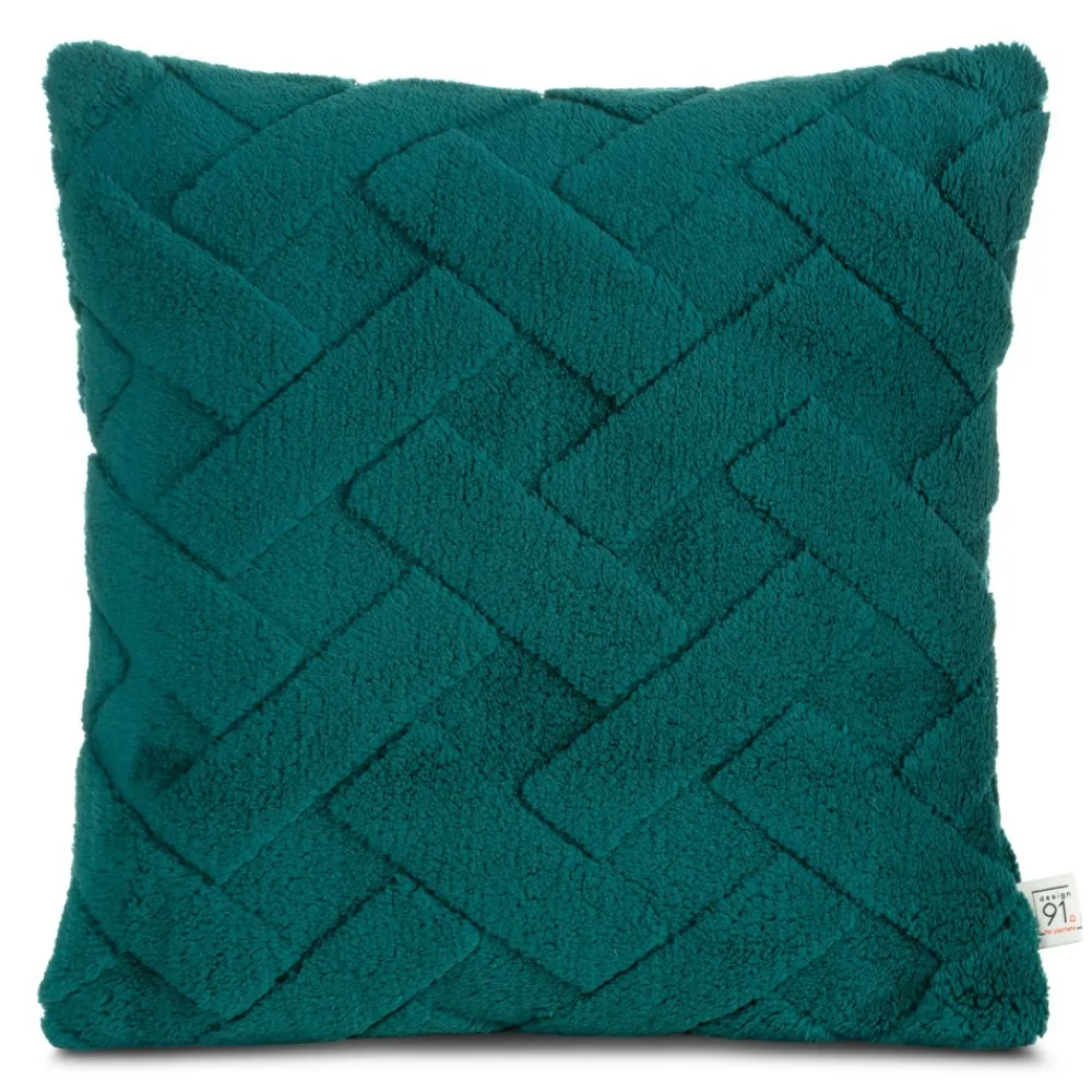Poszewka CARO zielona 45x45 geometryczna * EUROFIRANY B.B. Choczyńscy Sp.J. Outlet