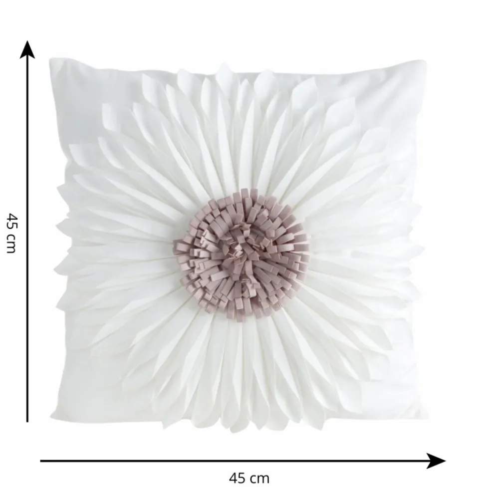 Poszewka FLORES gerbera 3D 45x45 krem puder * EUROFIRANY B.B. Choczyńscy Sp.J. Sale