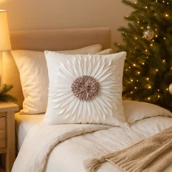 Poszewka FLORES gerbera 3D 45x45 krem puder * EUROFIRANY B.B. Choczyńscy Sp.J. Sale