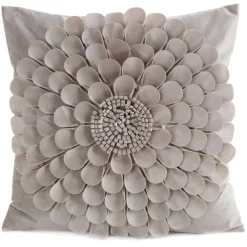 Poszewka FLORES kwiat 3D 45x45 beż * EUROFIRANY B.B. Choczyńscy Sp.J. Discount