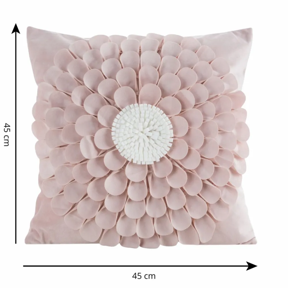 Poszewka FLORES kwiat 3D 45x45 puder * EUROFIRANY B.B. Choczyńscy Sp.J. Online