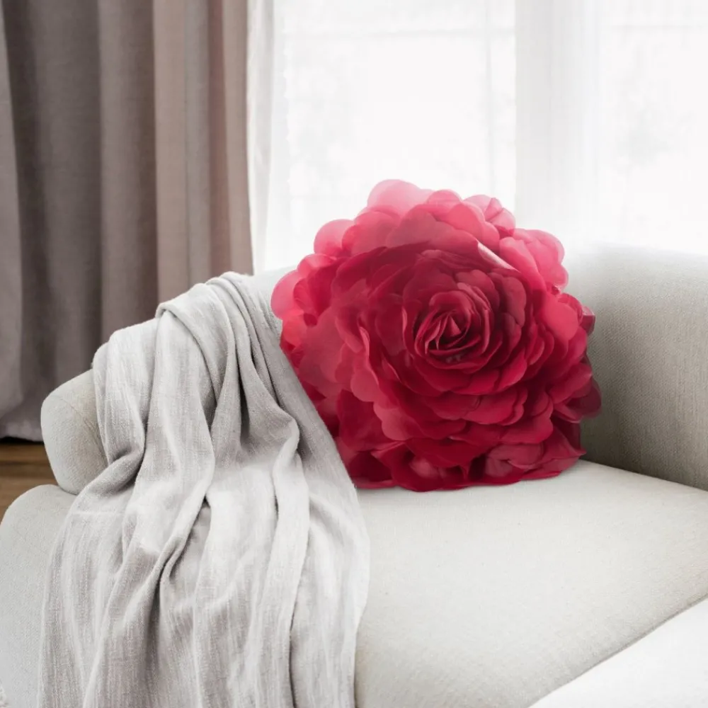 Poszewka FLORES róża 3D śr 40 cm bordo * EUROFIRANY B.B. Choczyńscy Sp.J. Clearance