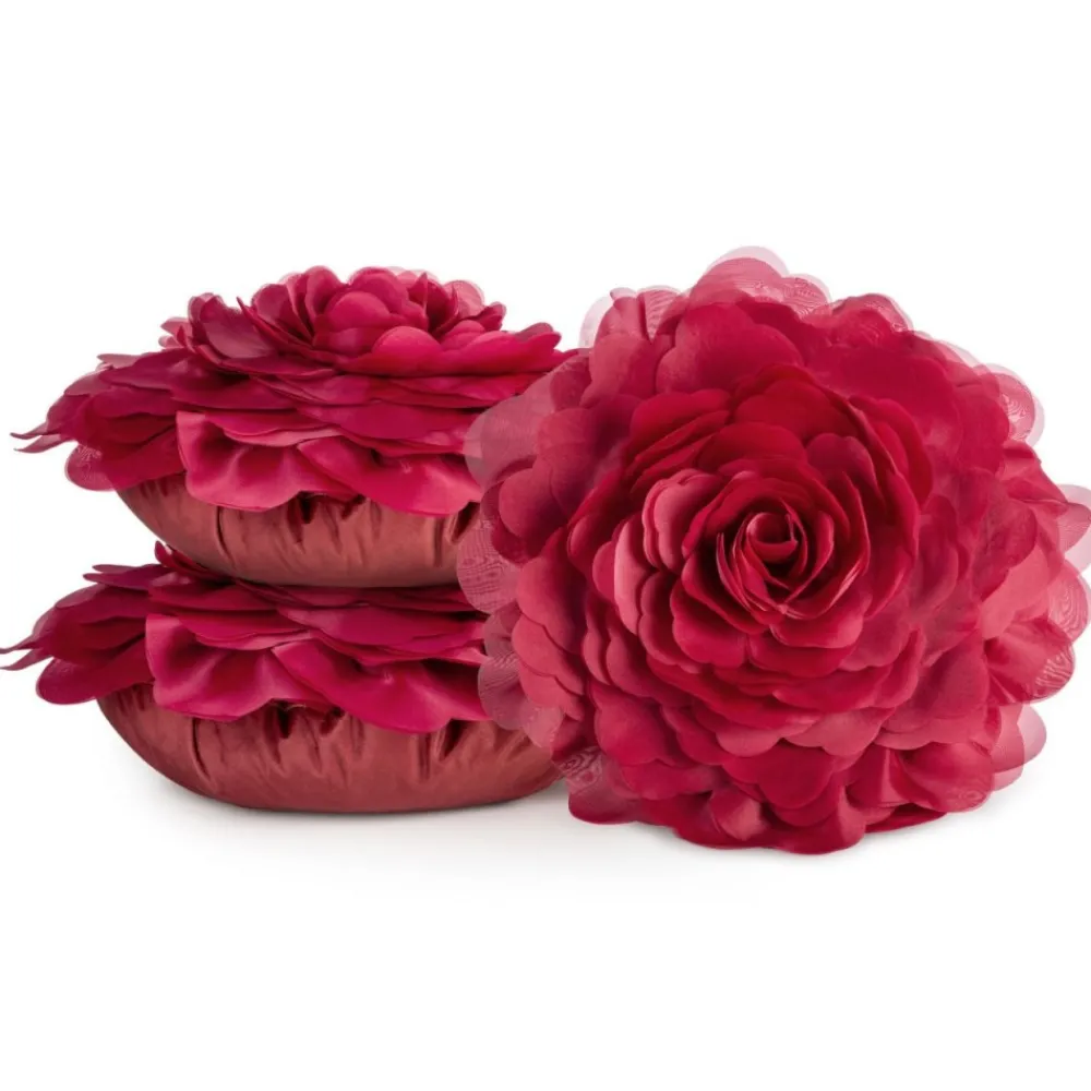 Poszewka FLORES róża 3D śr 40 cm bordo * EUROFIRANY B.B. Choczyńscy Sp.J. Clearance
