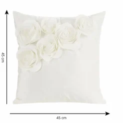 Poszewka FLORES róże 3D 45x45 krem * EUROFIRANY B.B. Choczyńscy Sp.J. New