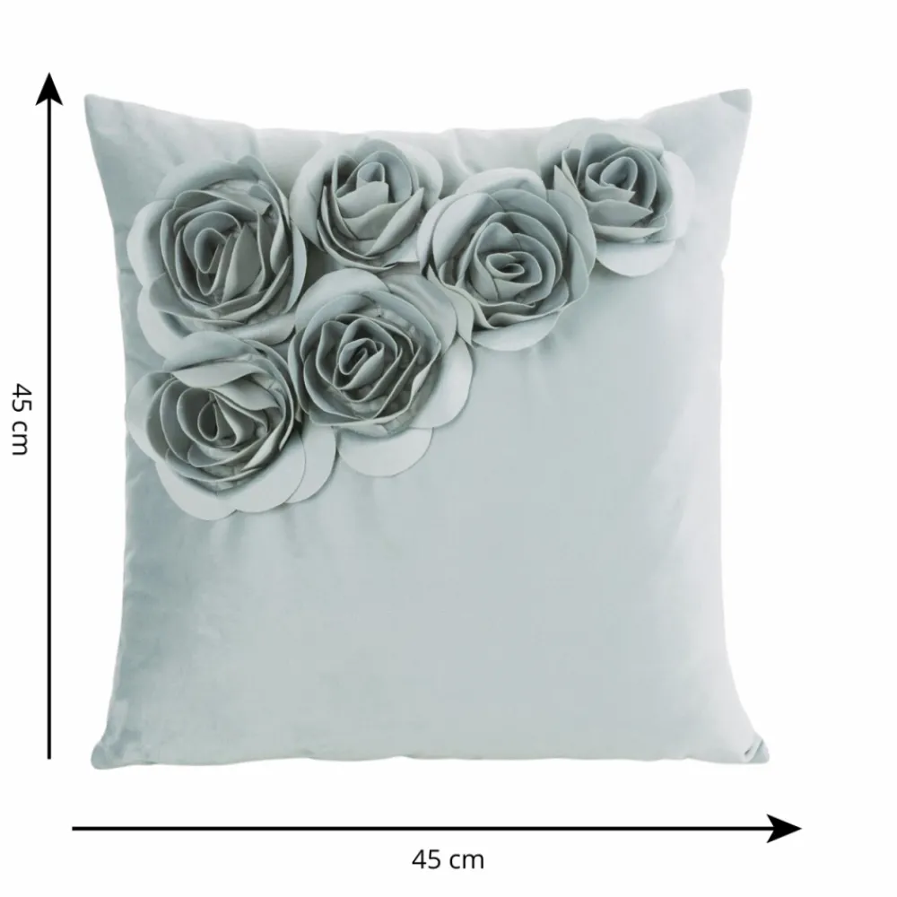 Poszewka FLORES róże 3D 45x45 mięta * EUROFIRANY B.B. Choczyńscy Sp.J. Discount