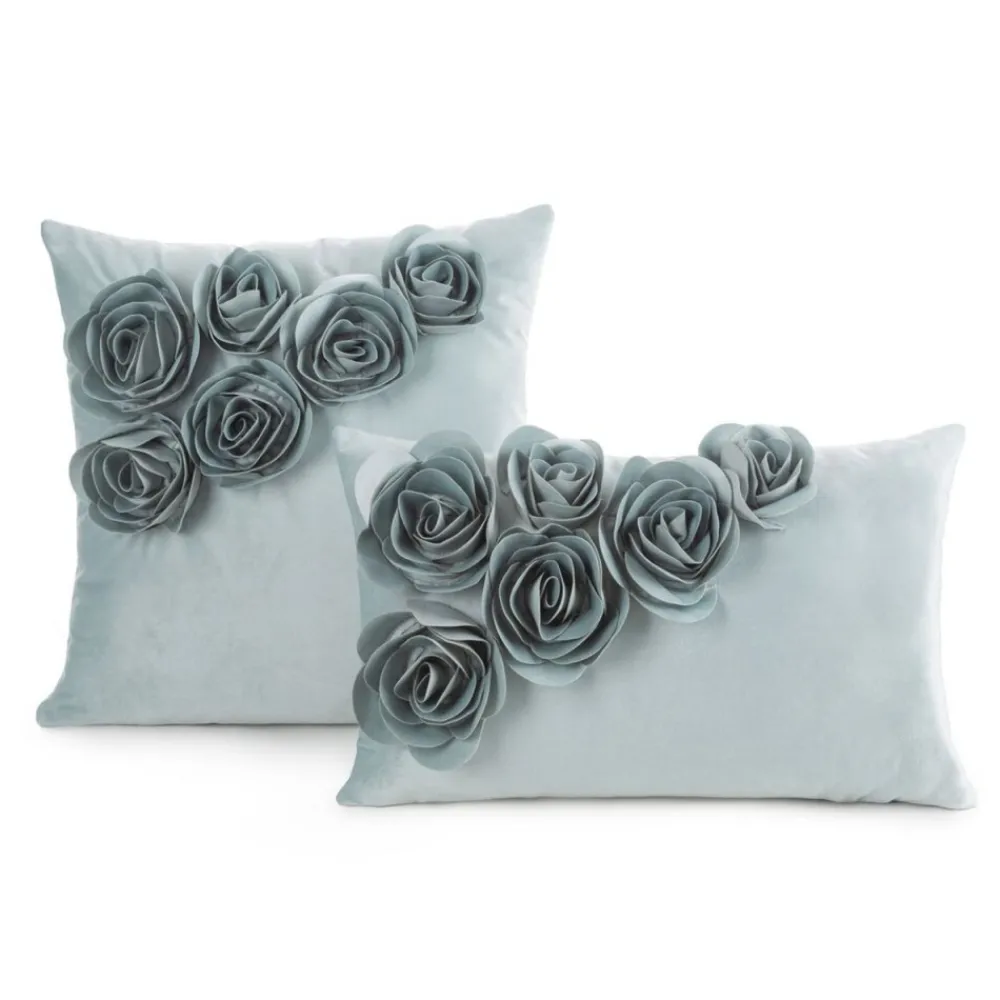 Poszewka FLORES róże 3D 45x45 mięta * EUROFIRANY B.B. Choczyńscy Sp.J. Discount