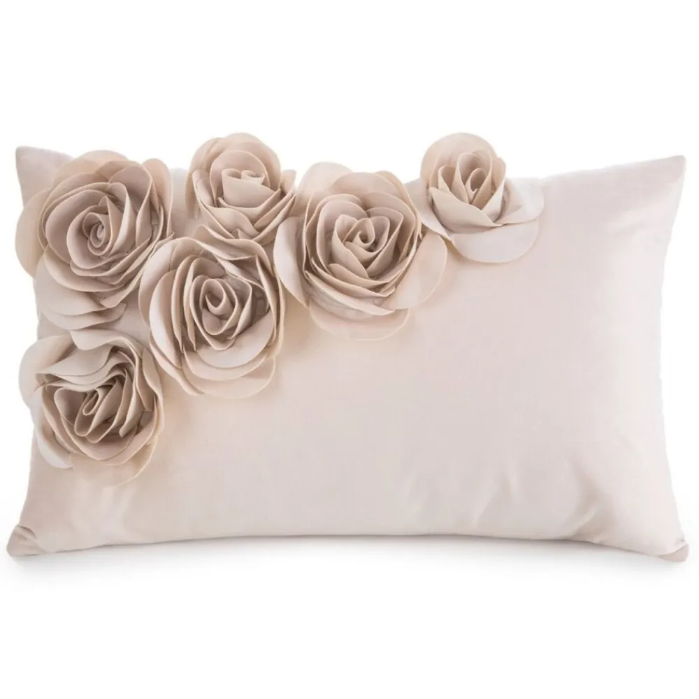 Poszewka FLORES róże 3D 30x50 puder * EUROFIRANY B.B. Choczyńscy Sp.J. Best