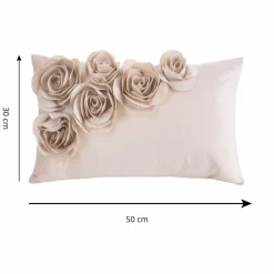 Poszewka FLORES róże 3D 30x50 puder * EUROFIRANY B.B. Choczyńscy Sp.J. Best