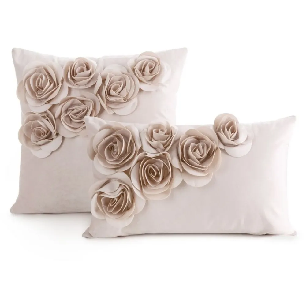 Poszewka FLORES róże 3D 30x50 puder * EUROFIRANY B.B. Choczyńscy Sp.J. Best
