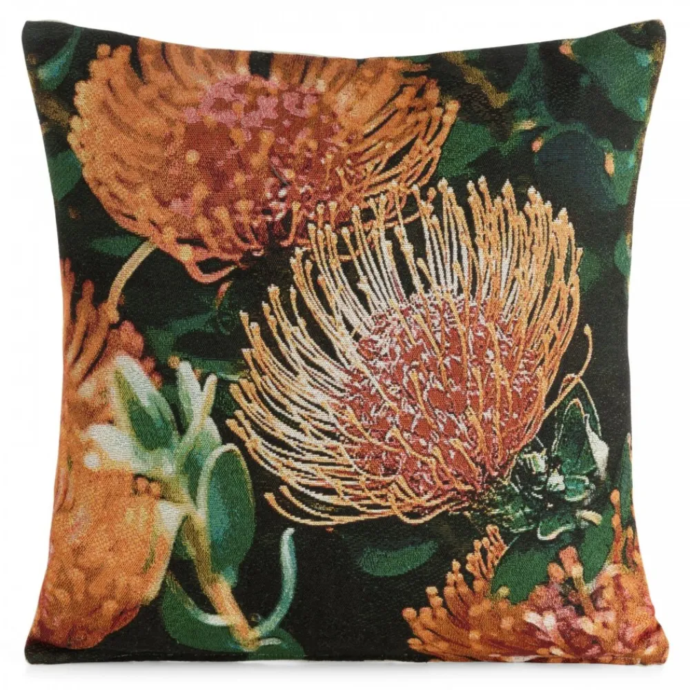 Poszewka GOBELIN 11 45x45 cm czarna kwiaty * EUROFIRANY B.B. Choczyńscy Sp.J. Clearance