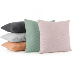 Poszewka LEN/3 45x45 ceglasta jodełka * EUROFIRANY B.B. Choczyńscy Sp.J. Discount