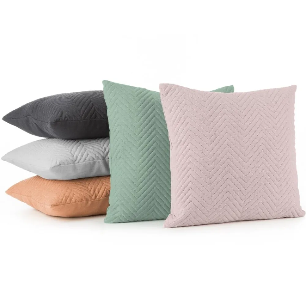 Poszewka LEN/3 45x45 ceglasta jodełka * EUROFIRANY B.B. Choczyńscy Sp.J. Discount