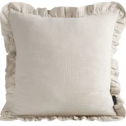Poszewka MUSLIN 1 falbanka 45x45 cm beż * EUROFIRANY B.B. Choczyńscy Sp.J. Sale