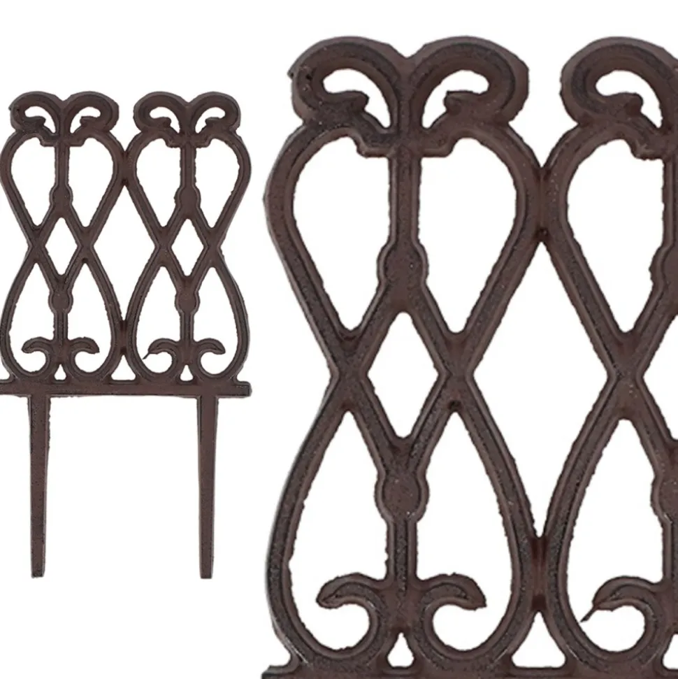 Płotek ogrodowy żeliwny w stylu wiktoriańskim 13,9×26,8 cm