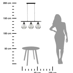 Potrójna lampa wisząca Diamante