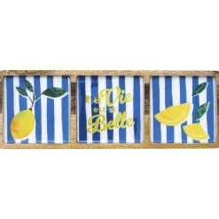 Prostokątna patera z drewna mango do serwowania 40 cm * HowHomely Discount