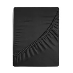 Prześcieradło JERSEY czarne 180x200+30cm