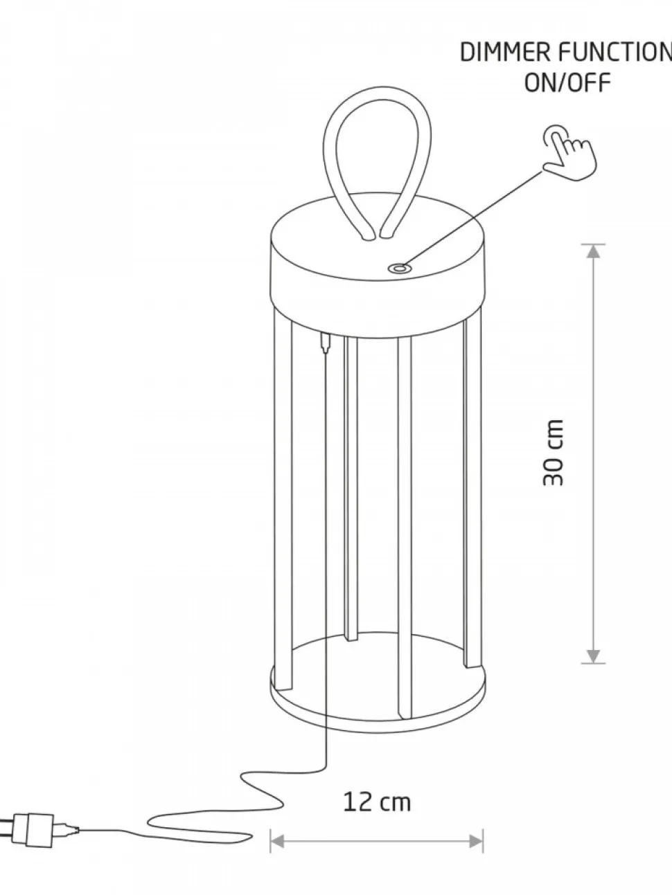Przenośna lampa ogrodowa NALA LED czarna 4W IP54 2700K