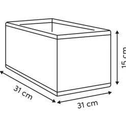 Pudełko do przechowywania 15 x 31 cm szałwia