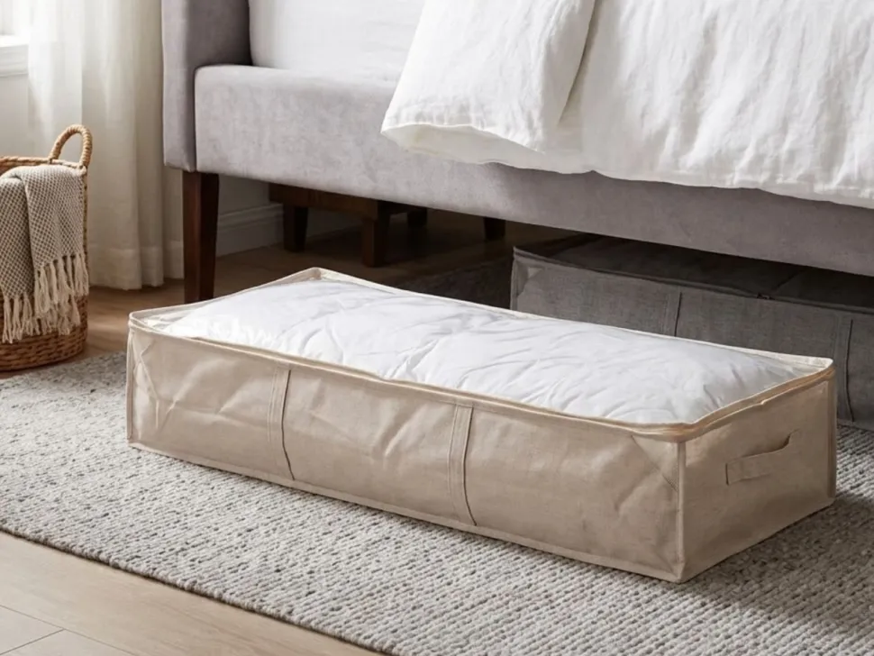 Pudełko tekstylne do przechowywania 100x45 cm Dressy beż