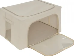 Pudełko tekstylne do przechowywania 60 x 40 cm Dressy beż