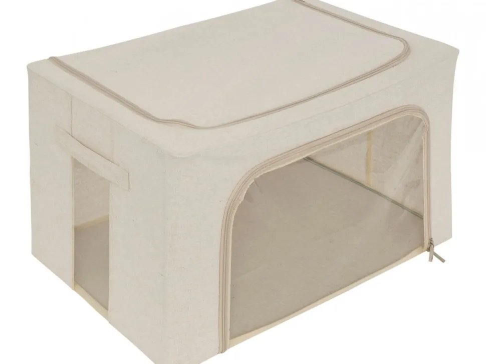 Pudełko tekstylne do przechowywania 60 x 40 cm Dressy beż