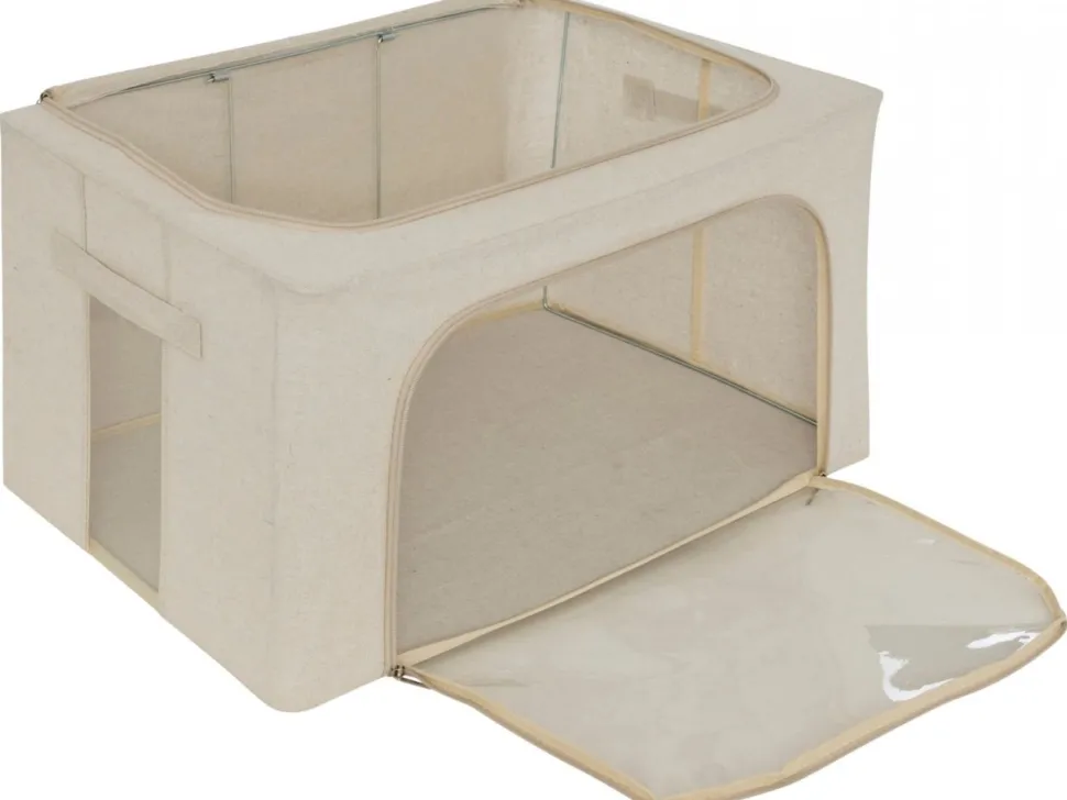 Pudełko tekstylne do przechowywania 60 x 40 cm Dressy beż