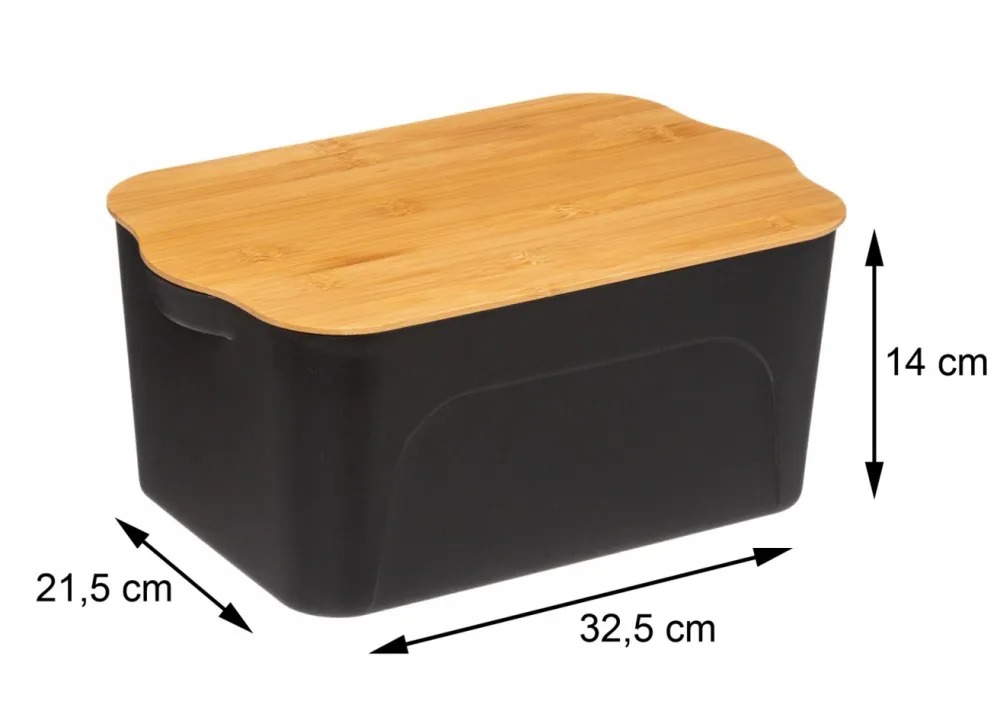 Pudełko czarne z bambusową pokrywką 6,5L * 5five Simply Smart Hot