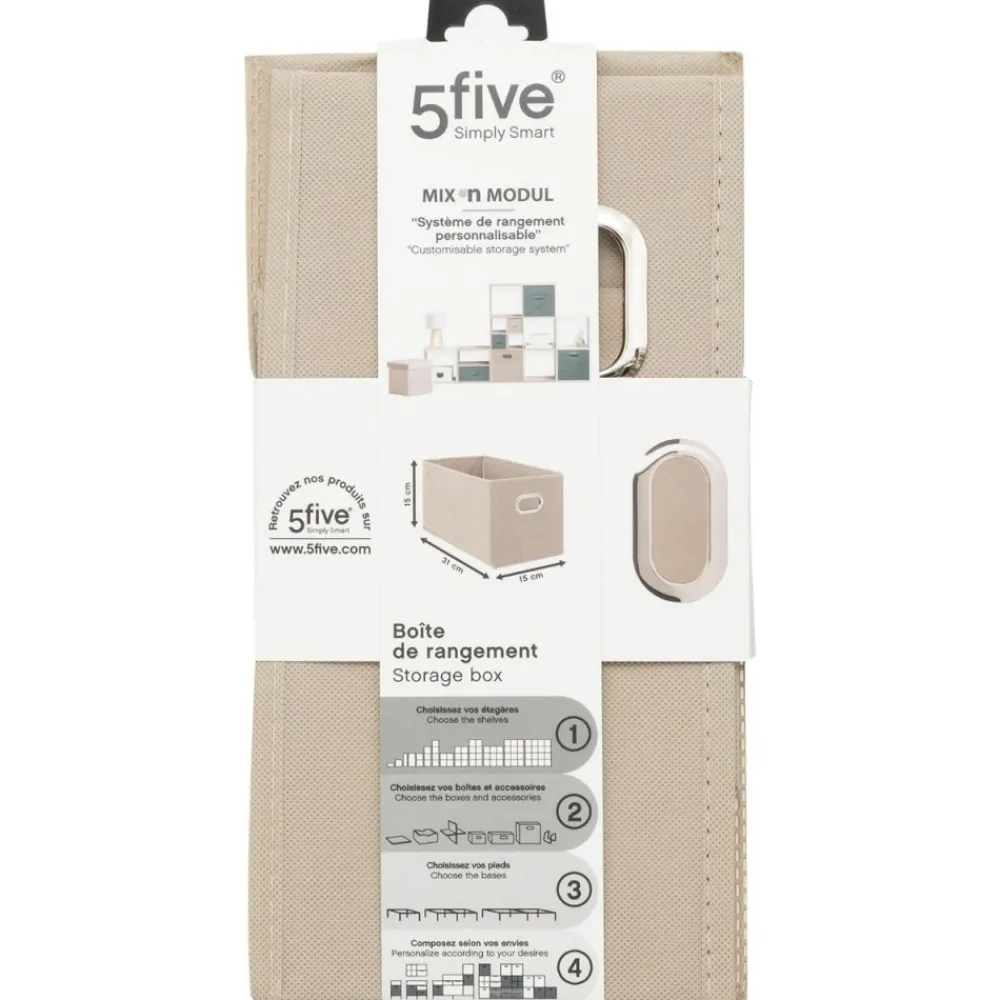 Pudełko do przechowywania beż 15 x 31 cm * 5five Simply Smart Sale