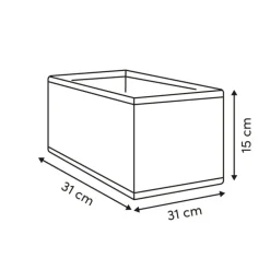 Pudełko do przechowywania beż 15 x 31 cm * 5five Simply Smart Sale