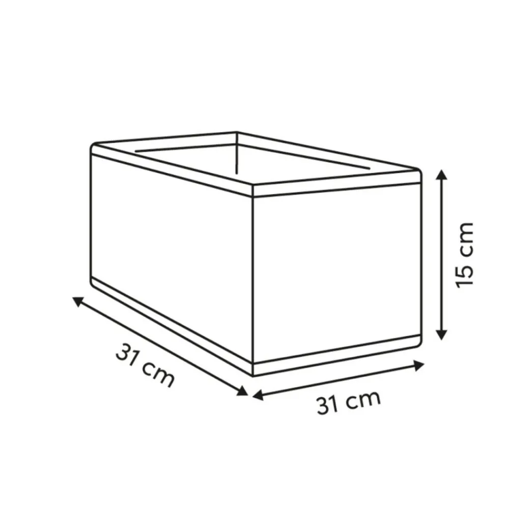 Pudełko do przechowywania beż 15 x 31 cm * 5five Simply Smart Sale